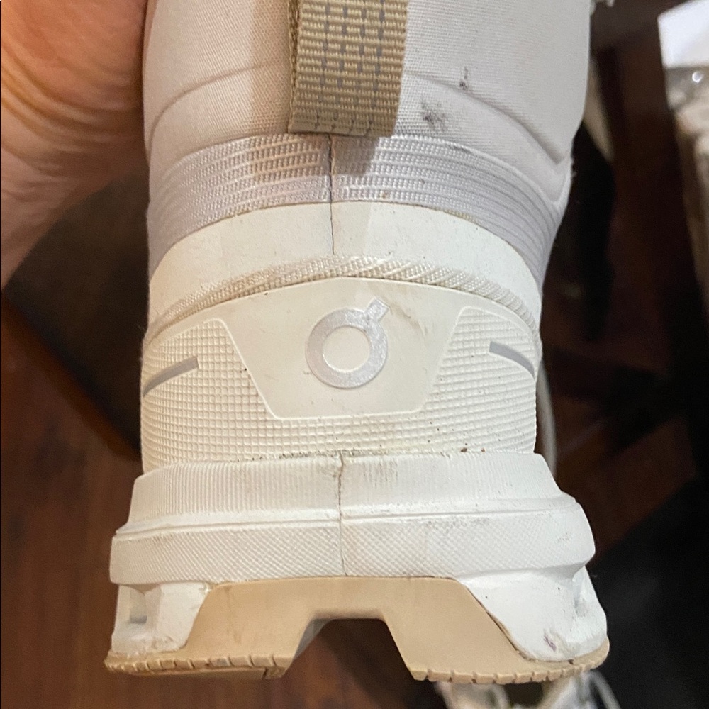 On Women's Cloudrock Waterproof Mid-Top Athletic Boots in Off-White - Picture 9 of 9